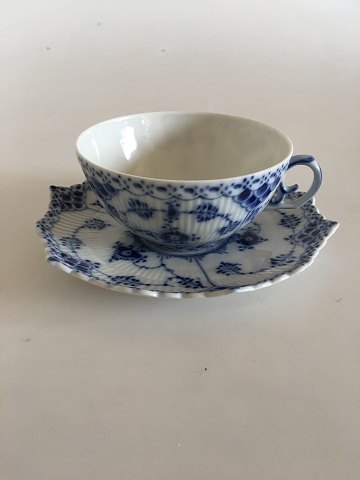 Royal Copenhagen Blue Fluted Full Lace Tea       Cup and saucer No 1130