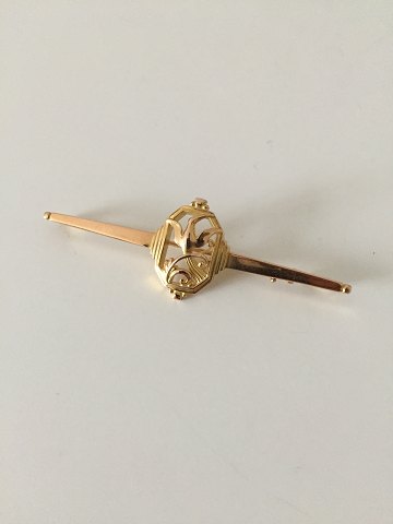 Georg Jensen 18K Gold Brooch No 206