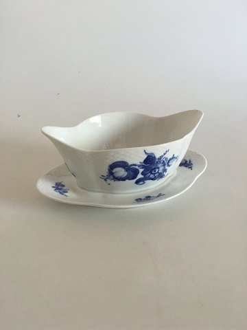 Royal Copenhagen Blue Flower Braided Sauce Boat with attached underplate No. 
8159