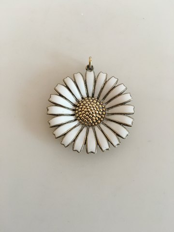 Anton Michelsen Large Marguerite pendent in Sterling Silver and enamel