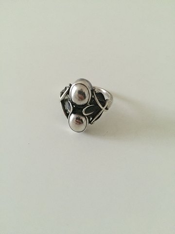 Georg Jensen Sterling Silver ring with Silver Stones No 48