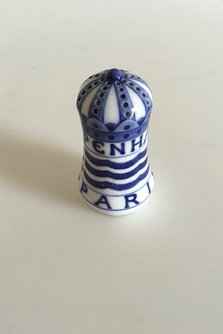 Royal Copenhagen Blue Fluted Salt Shaker from Paris World Exhibition in 1900