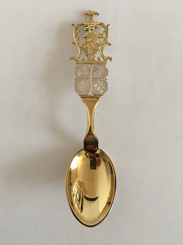 Anton Michelsen Commemorative Spoon In gilded Sterling Silver from 1914