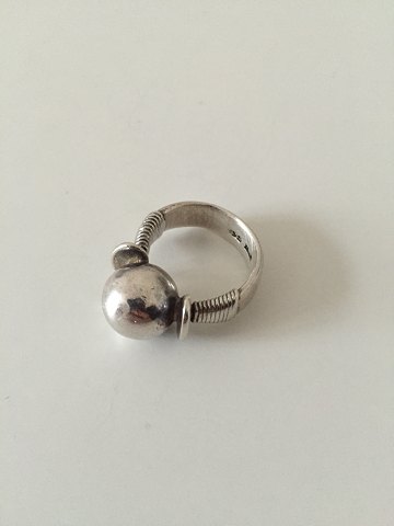 Hans Hansen Sterling Silver Ring Designed by Karl Gustav Hansen