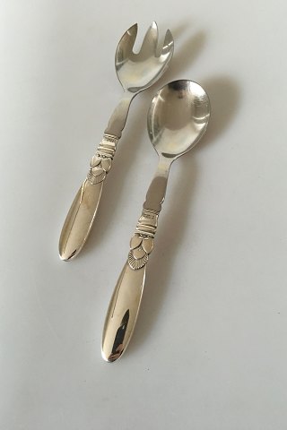 Georg Jensen Sterling Silver Cactus Salad Set No 133