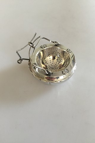 Danish Tea Strainer and holder in Silver