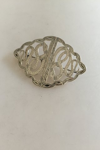 Old Silver Beltbuckle made into a Brooch