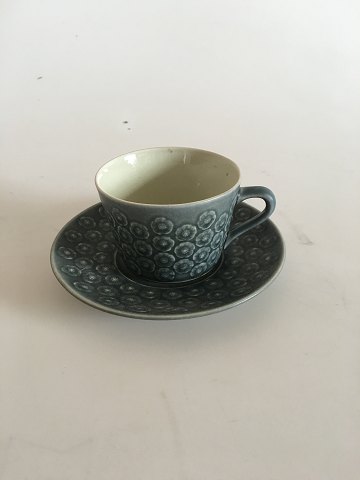 Bing and Grondahl / Kronjyden Green Azur Coffee Cup and Saucer