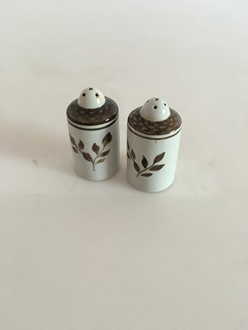 Royal Copenhagen Brown Tranquebar Salt / Pepper Shakers No 1008