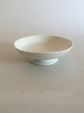 Royal Copenhagen Josephine White Curved Cake Bowl on Short Foot