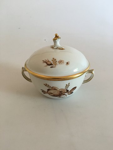 Royal Copenhagen Brown Rose Sugar Bowl No 9178