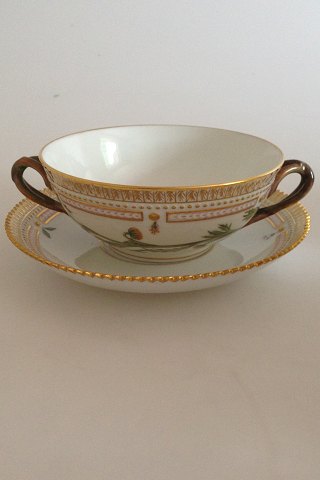 Royal Copenhagen Flora Danica Bouillon cup with saucer No 3612