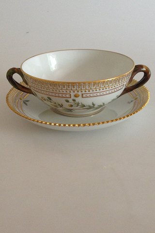 Royal Copenhagen Flora Danica Bouillon cup with saucer No 3612.