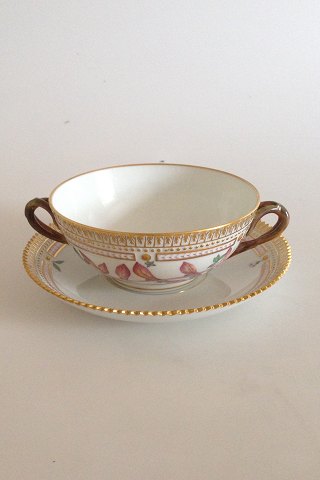 Royal Copenhagen Flora Danica Bouillon cup with saucer No 3612