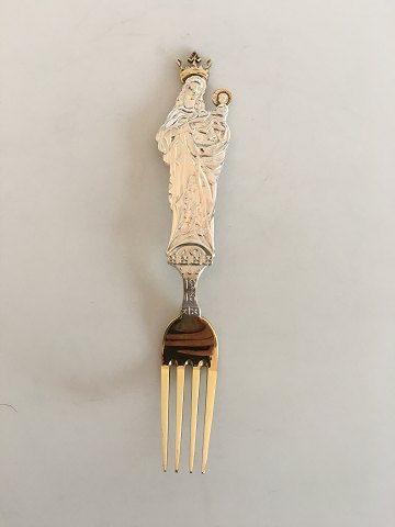 Anton Michelsen Christmas Fork 1916. Gilded Sterling Silver