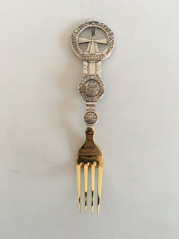 A. Michelsen Christmas Fork 1920 Gilded Sterling Silver