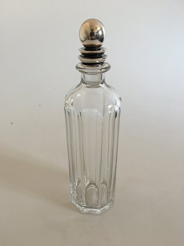 Georg Jensen Sterling Silver Harald Nielsen Lid No 206 on Baccarat Bottle