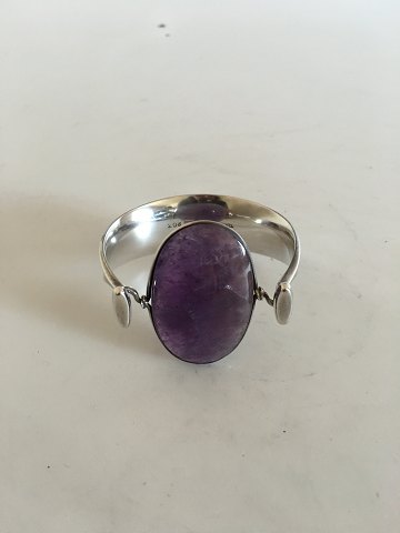 Georg Jensen Sterling Silver Torun Armring with Amethyst No 203