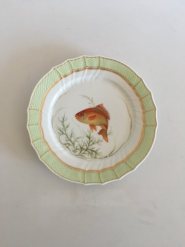 Royal Copenhagen Green Fish Dinner Plate No 919/1710 with Cyprinus Auratus