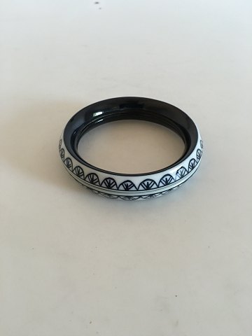 Royal Copenhagen Black and White Porcelain Bangle Bracelet