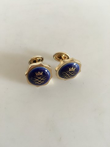 Royal Copenhagen Royal Navy Blue Porcelain Cufflinks