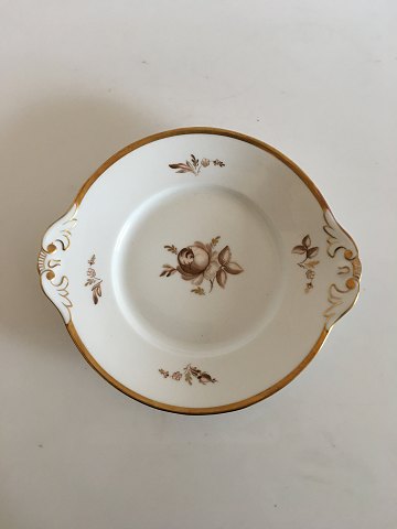 Royal Copenhagen Brown Rose Cake Dish No 9097