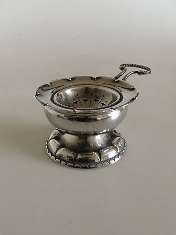 Georg Jensen Sterling Silver Tea Strainer and Tea Strainer Holder No 34