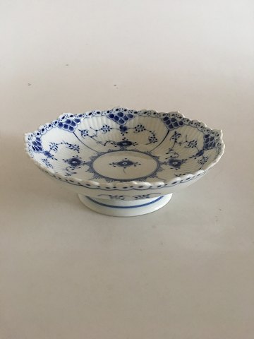 Royal Copenhagen Blue Fluted Half Laced Cake Bowl on Short Foot No 511