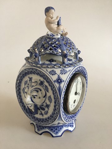 Royal Copenhagen Blue Fluted Full Lace Clock No 1017