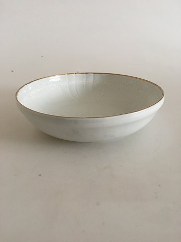 Royal Copenhagen White Juliane Marie with Gold Bowl No 12050