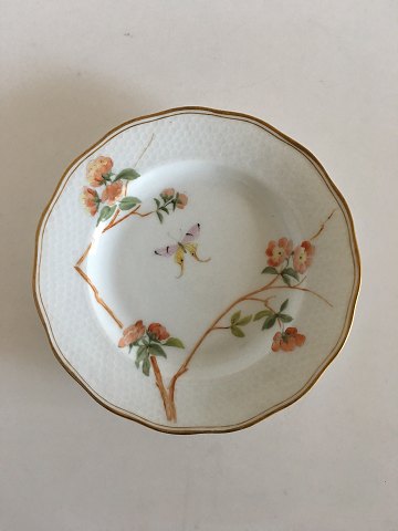 Royal Copenhagen Plate No 166/2031 with Handpainted Flower and Butterfly