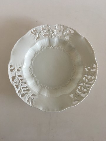 Royal Copenhagen Antique White Plate 1790-1810 with Pierced Ornamented Border