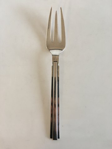 Hans Hansen Arvesølv No, 18 Meat Fork with Three Tins. Sterling Silver