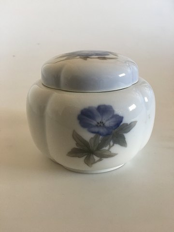 Royal Copenhagen Lidded Jar No 1763/424 with Blue Flower Motif