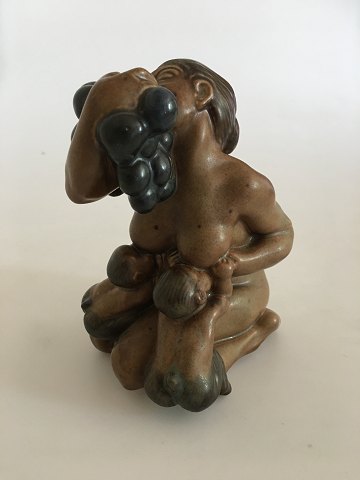 Kai Nielsen Bing & Grondahl Stoneware Figurine no. 22 Woman with Grapes and Faun 
Children