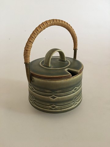 Bing & Grondahl Jens Quistgaard Stoneware for B&G / Kronjyden lidded jar with 
handle for Jam, Sugar etc.