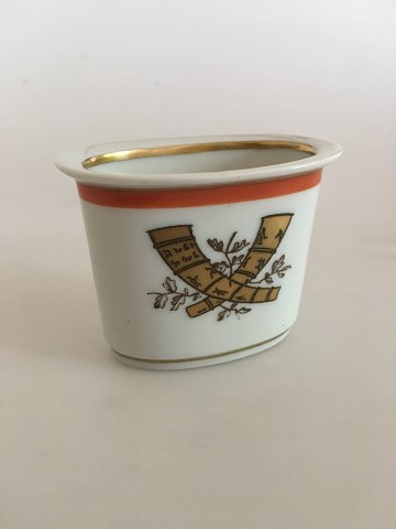 Royal Copenhagen Golden Horns with Orange Band No 883/9488 Toothpick Holder