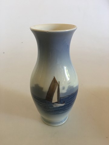 Royal Copenhagen Vase No. 2765/2289 with Maritime Ship Motif