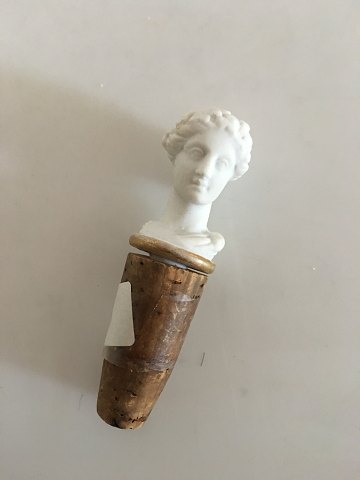 Royal Copenhagen Antique Stopper in Bisque with motif of Greek/Roman head 
1820-1850