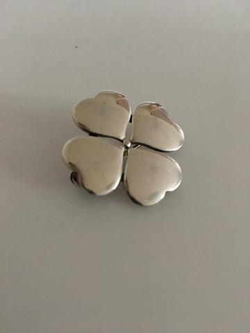 Hans Hansen Sterling Silver Brooch of 4 Hearts No. 108