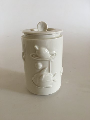 Royal Copenhagen Blanc de Chine Lidded vase by Arno Malinowski No 3287.