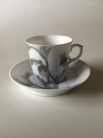 Royal Copenhagen Art Nouveau Mocha Cup and Saucer Unique signed by Oluf JEnsen