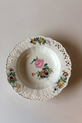 Royal Copenhagen Saxon Flower Deep Plate Premium model with pierced border