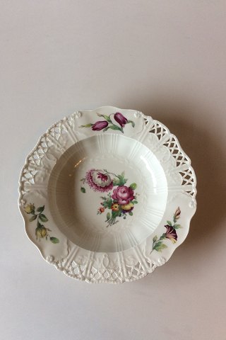 Royal Copenhagen Saxon Flower Deep Plate Premium model with pierced border