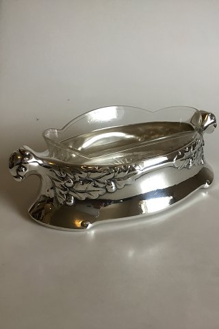 Fruit Bowl Silver Plated with Glass Liner