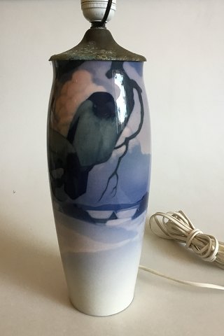 Rorstrand Art Nouveau Vase with birds as a Lamp