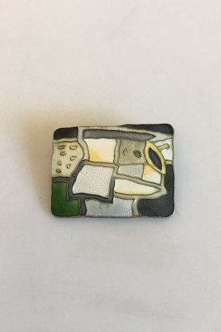 David Andersen Norway Sterling Silver and Enamel Brooch.