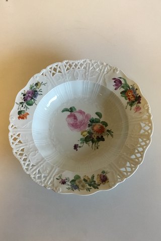 Royal Copenhagen Saxon Flower Deep Plate Premium model with pierced border