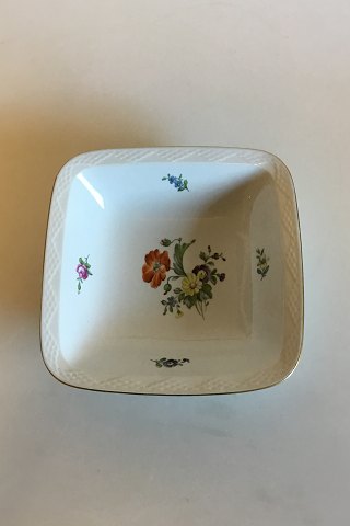 Bing & Grondahl Saxon Flower, Handpainted Square Bowl No 230