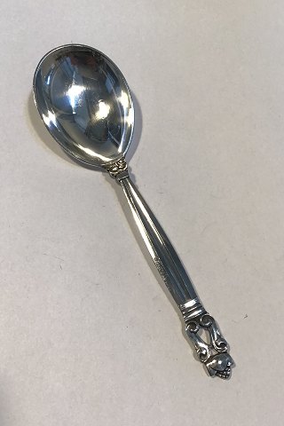 Georg Jensen Sterling Silver Acorn Compote Spoon, No 161